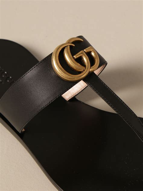 tong gucci femme|gucci flat sandals women's.